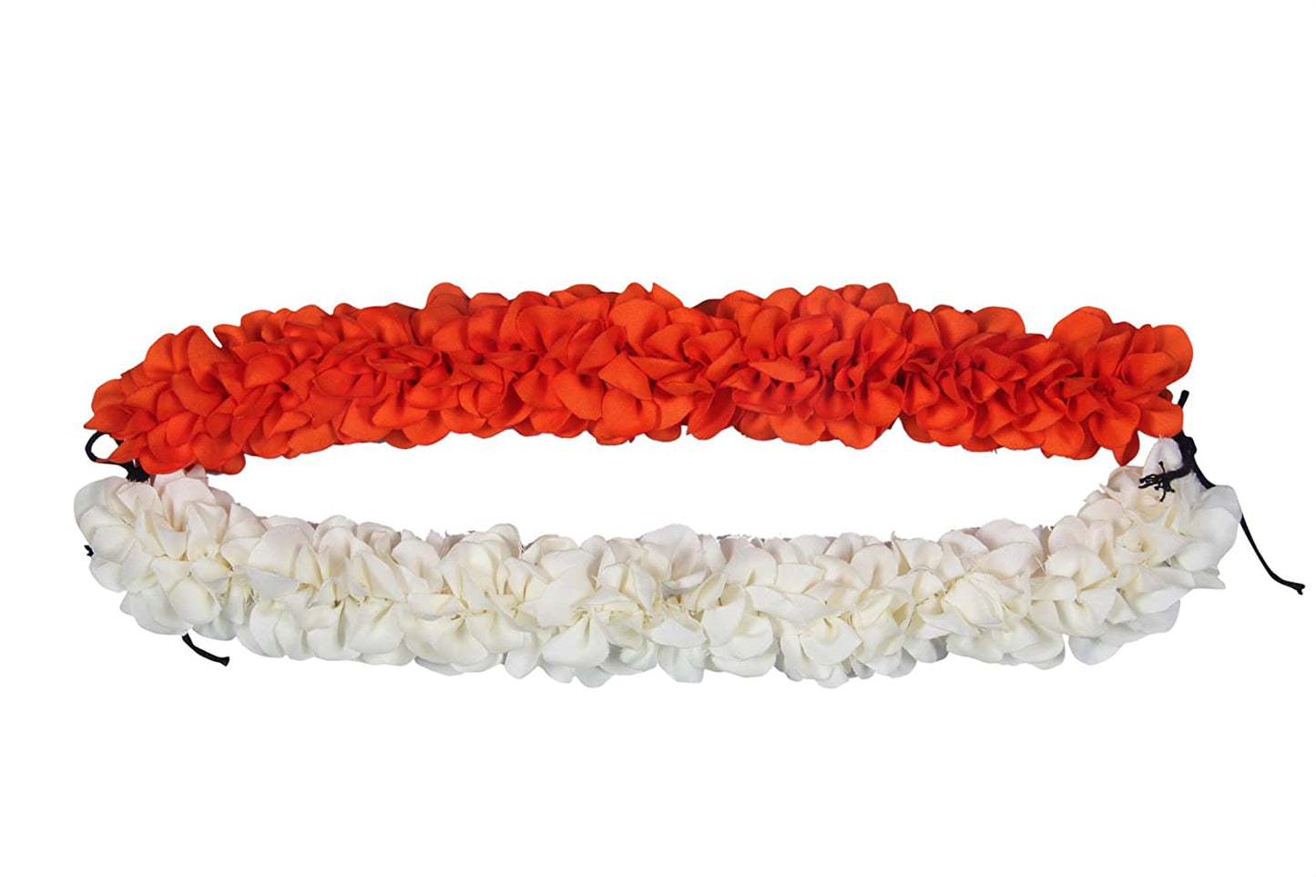 Bharatanatyam White Orange Flowers Hair Accessories Golden Collections