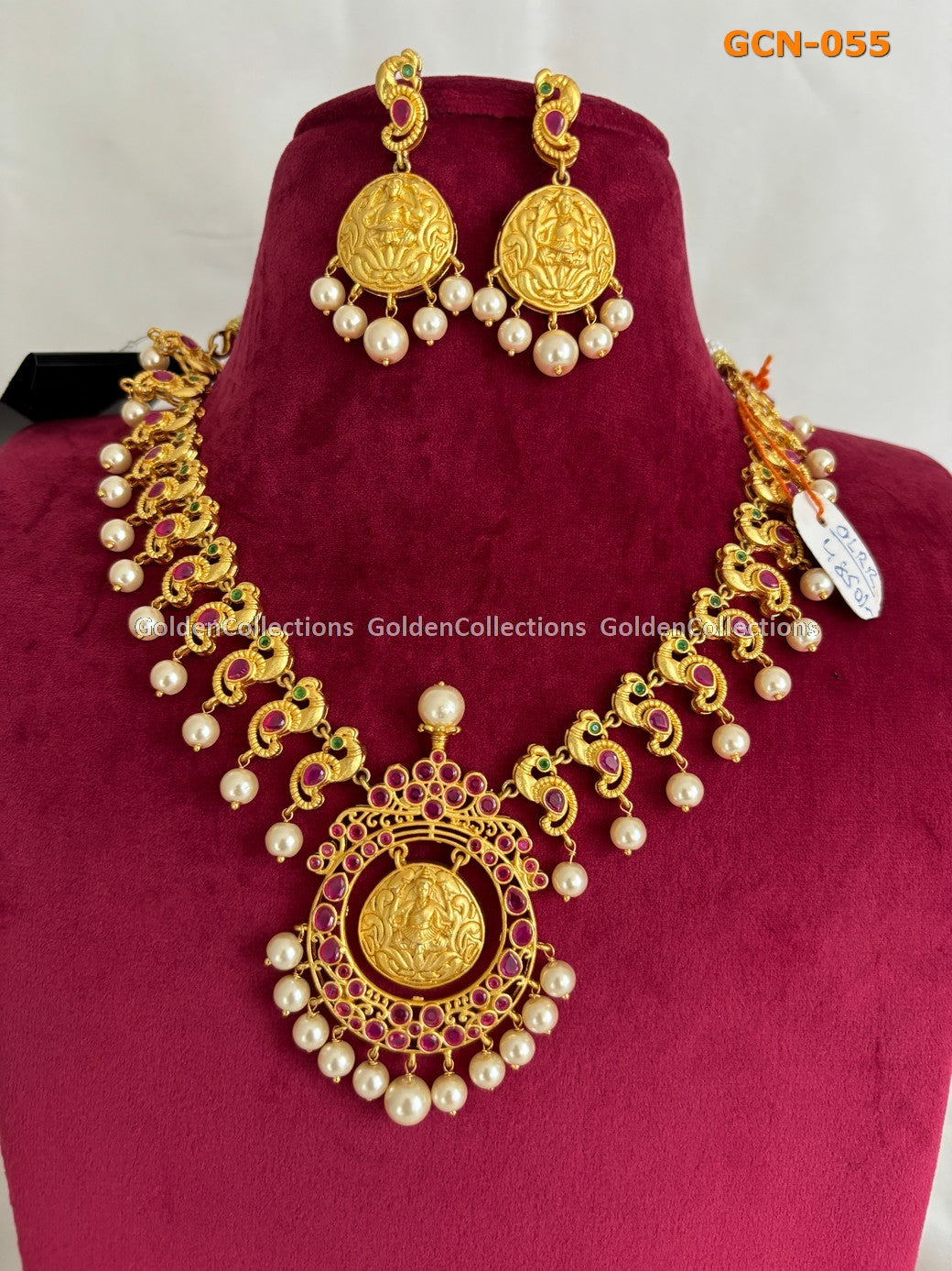 Big Pearl Necklace Short Necklace One Gram Gold GCN-055