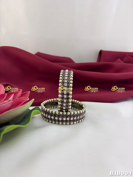 Black Plated Kemp Bangles for Bharatanatyam | Arangetram Dance Jewellery