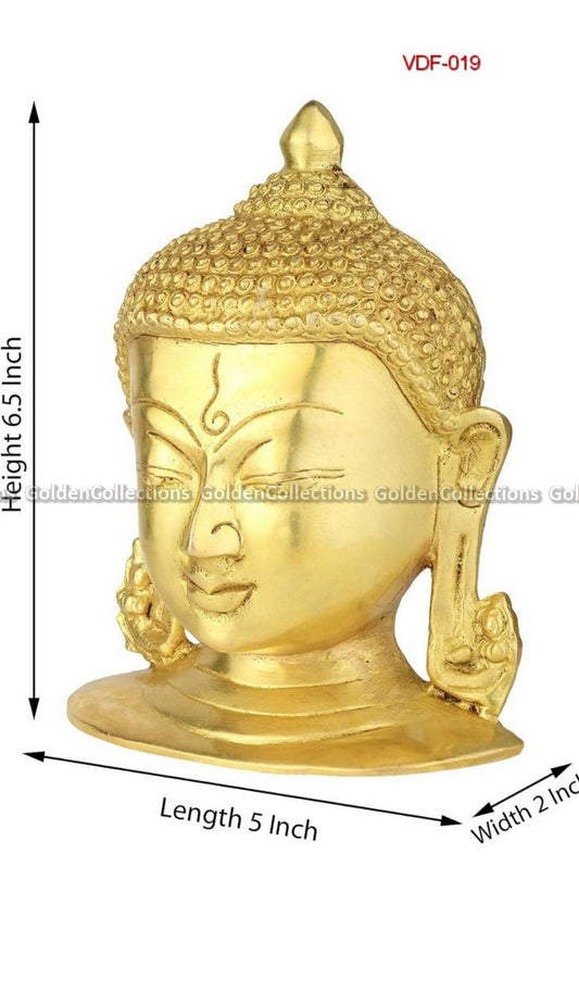 brass buddha head goddess varalakshmi ammavaru face for pooja 1