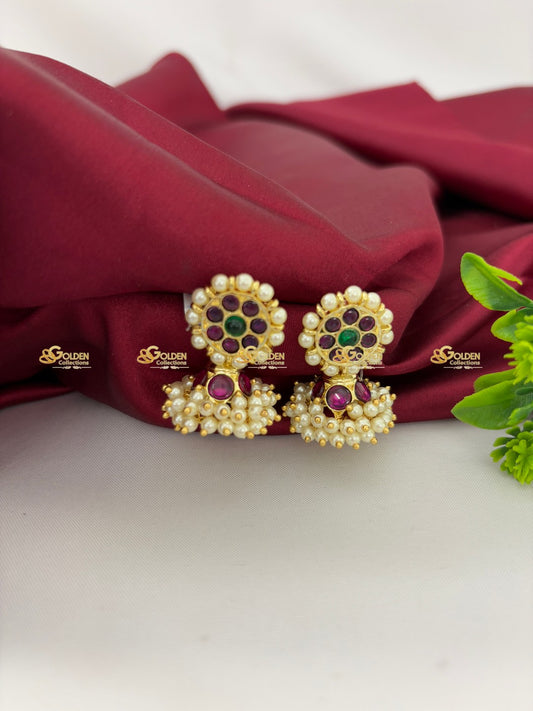 kemp earrings Buttalu Earrings: Bharatanatyam Jhumkas by GoldenCollections