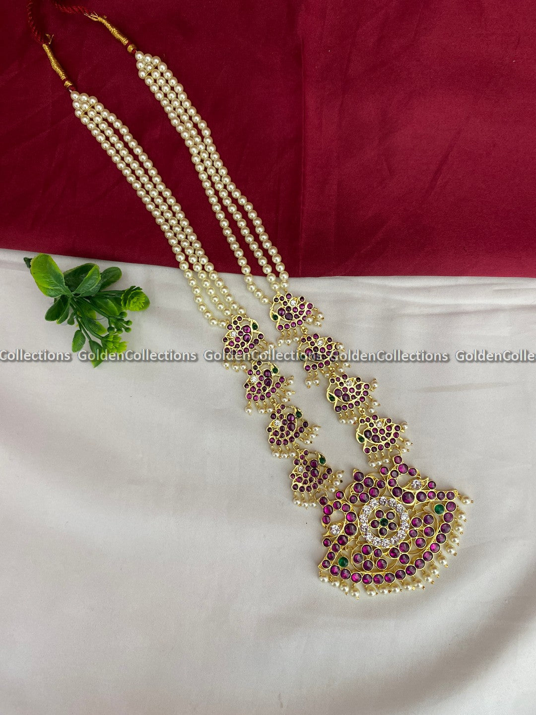 Buy Kemp Long Necklaces For Bharatanatyam Dance Performances Color: Kemp Style: Kemp Short Necklace Image 4