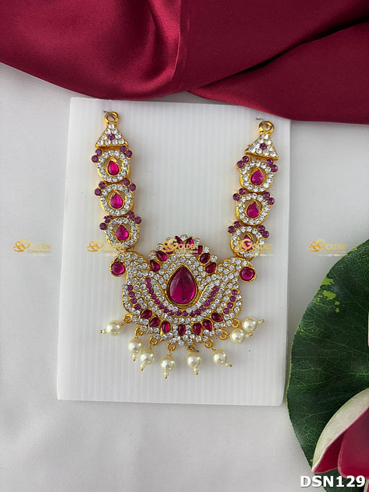 Deity Pink 1 Step Short Necklace DSN129 deity short necklace image 2