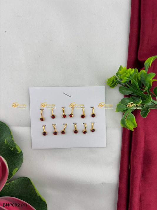 Classical Bharatanatyam Nose Pin Dance Ornament Color: Kemp, Style: Nose Pin Image 1