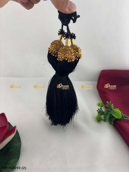 Classical Dance Jada Kucchulu Elegant Hair Ornament Size: One Size, Color: Black, Style: Jada Kuppulu Image 2