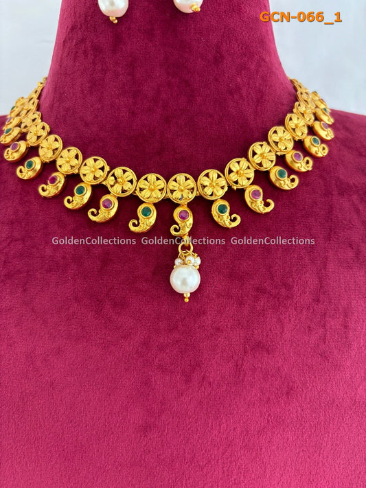 Custom Necklace : Necklace Design South Indian Style GoldenCollections 2
