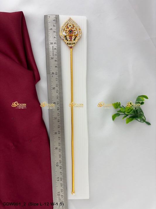 Decoration For Lord Murugan Size: 12 x 1.5, Color: Multi, Style: Murugan Swamy Weapon Image 2