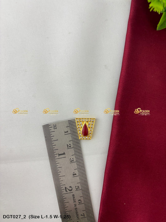 Deity Balaji Namam With Cz Stones Spiritual Tilak For Worship Size: 1.5 x 1.25, Color: Multi, Style: Balaji Namam Image 2