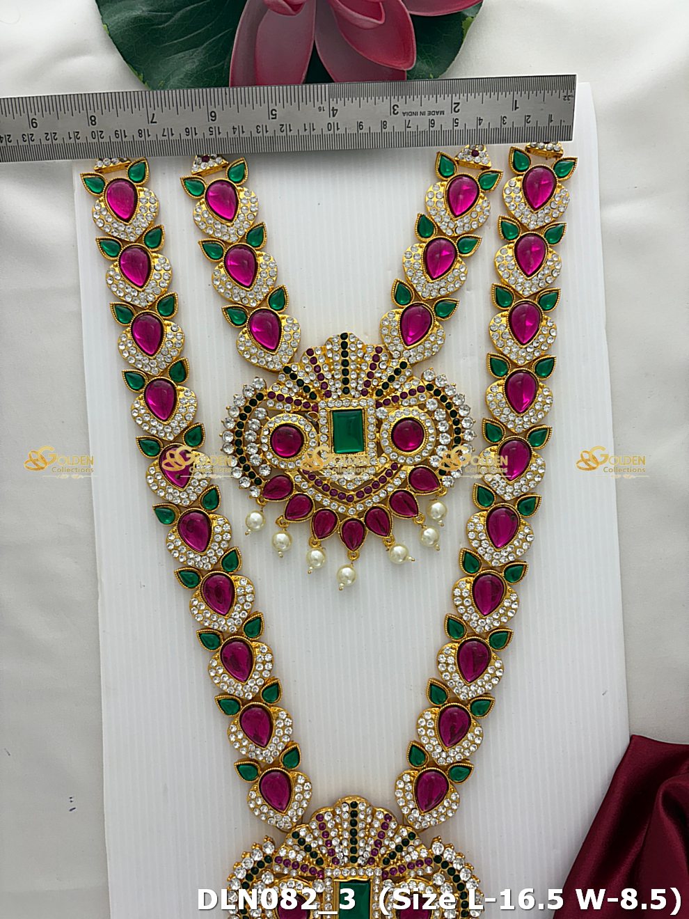 Varalakshmi 2 Step Long Haram DLN082 deity long haram image 3