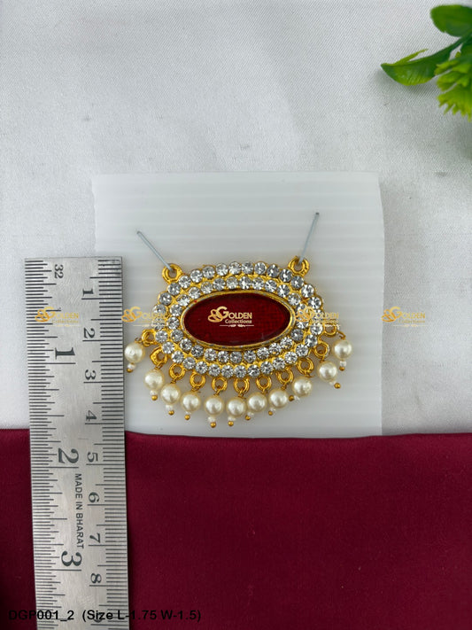 Deity Pendant Goldencollections Size: 1.75 x 1.5, Color: Maroon, Style: Pendant Image 001_2