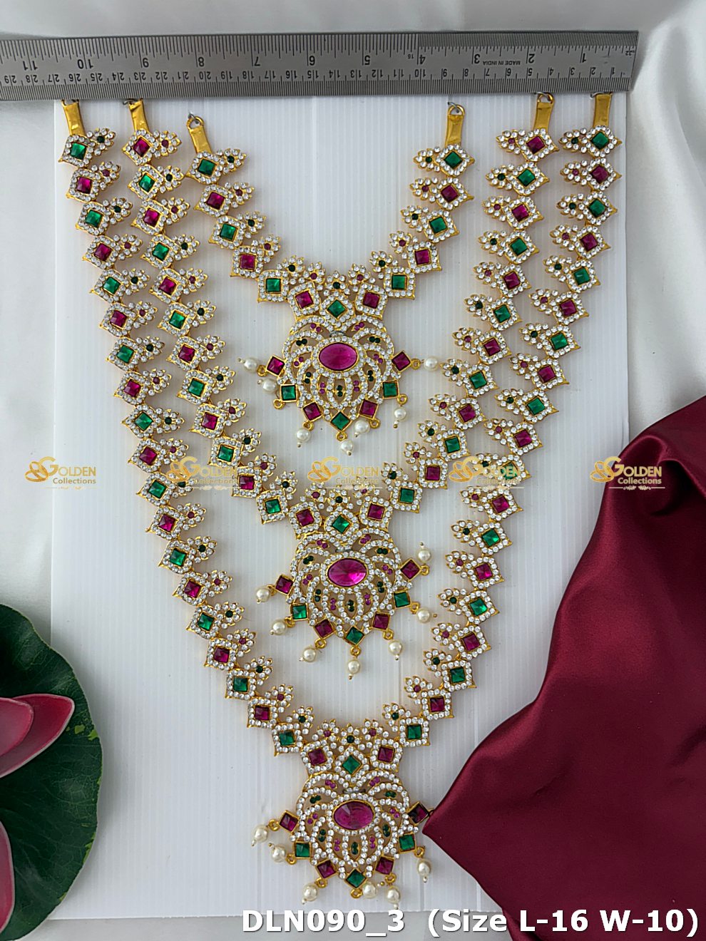 Divine Aura Long Haram Hindu God Jewellery Dln 090_3