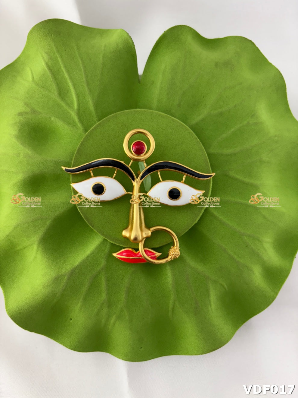Durga Lakshmi Mata Face for Kalash & Pooja Goldencollections