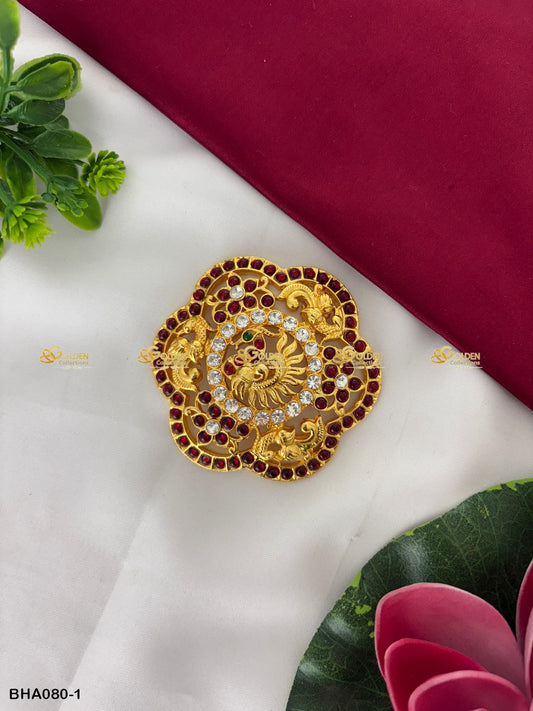 Elegant Rakodi Bharatanatyam Temple Hair Jewelry By Goldencollections