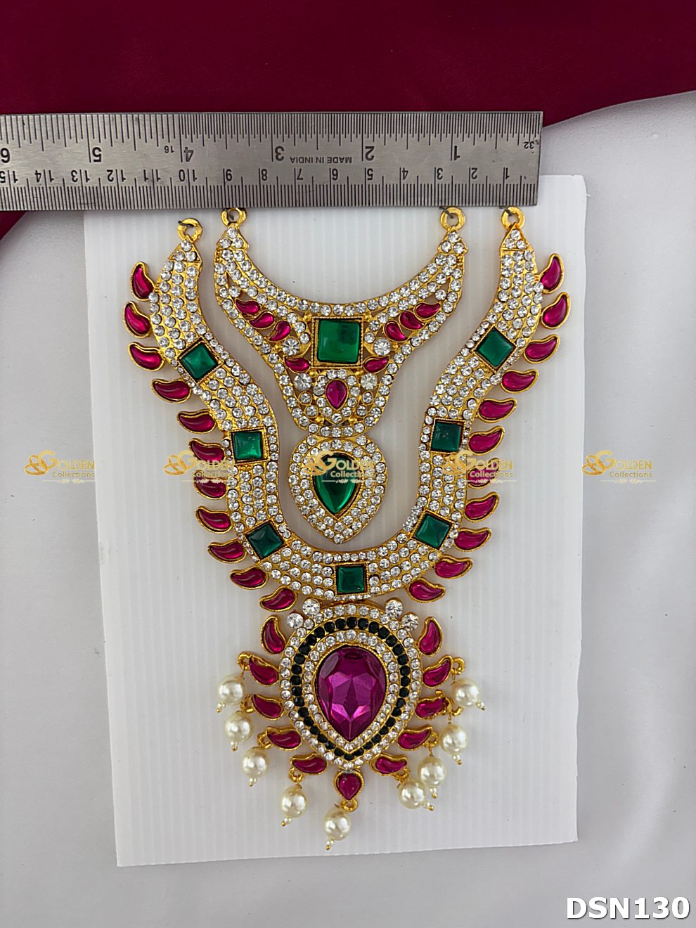 Goddess Chest Necklace DSN130 for Venkateshwara and goddess idol chest alankaram image 3