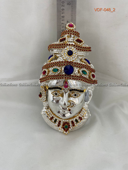 Varalakshmi Ammavaru German Silver Face 7 in VDF048 deity face for pooja alankaram image 2
