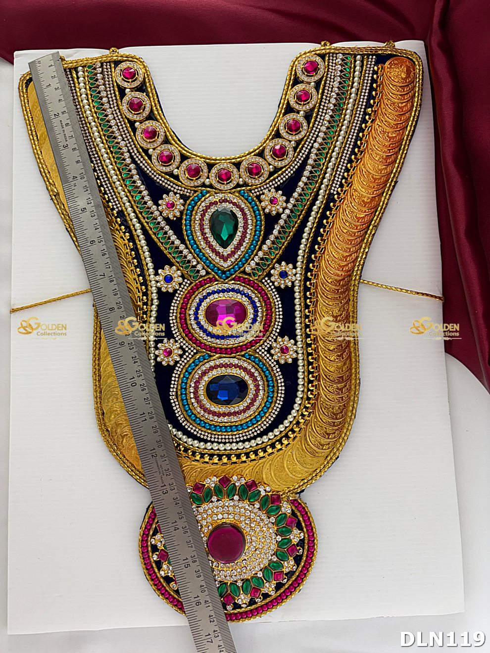 Goddess Chest Long Haram Set DLN119 for Venkateshwara and goddess idol chest alankaram image 3