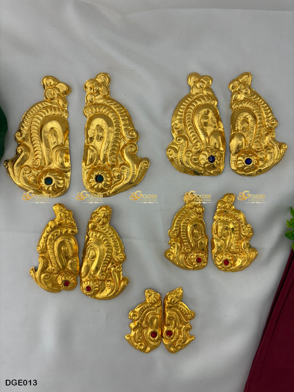 Deity Gold Plated Karna Pathakam Earrings for Balaji / God Idol DGE013