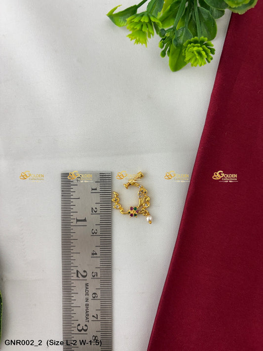 God Goddess Nose Ring Goldencollections Size: 2 x 1.5, Color: Multi, Style: Nath Nose Ring Image 2
