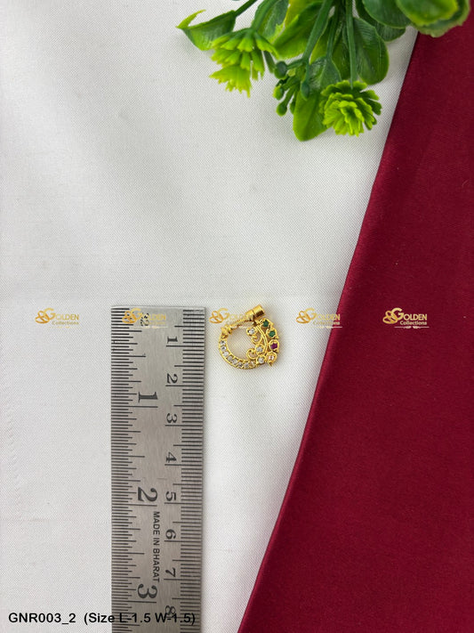 God Goddess Nose Rings Studs Goldencollections Size: 1.5 x 1.5, Color: Multi, Style: Nath Nose Ring Image 2