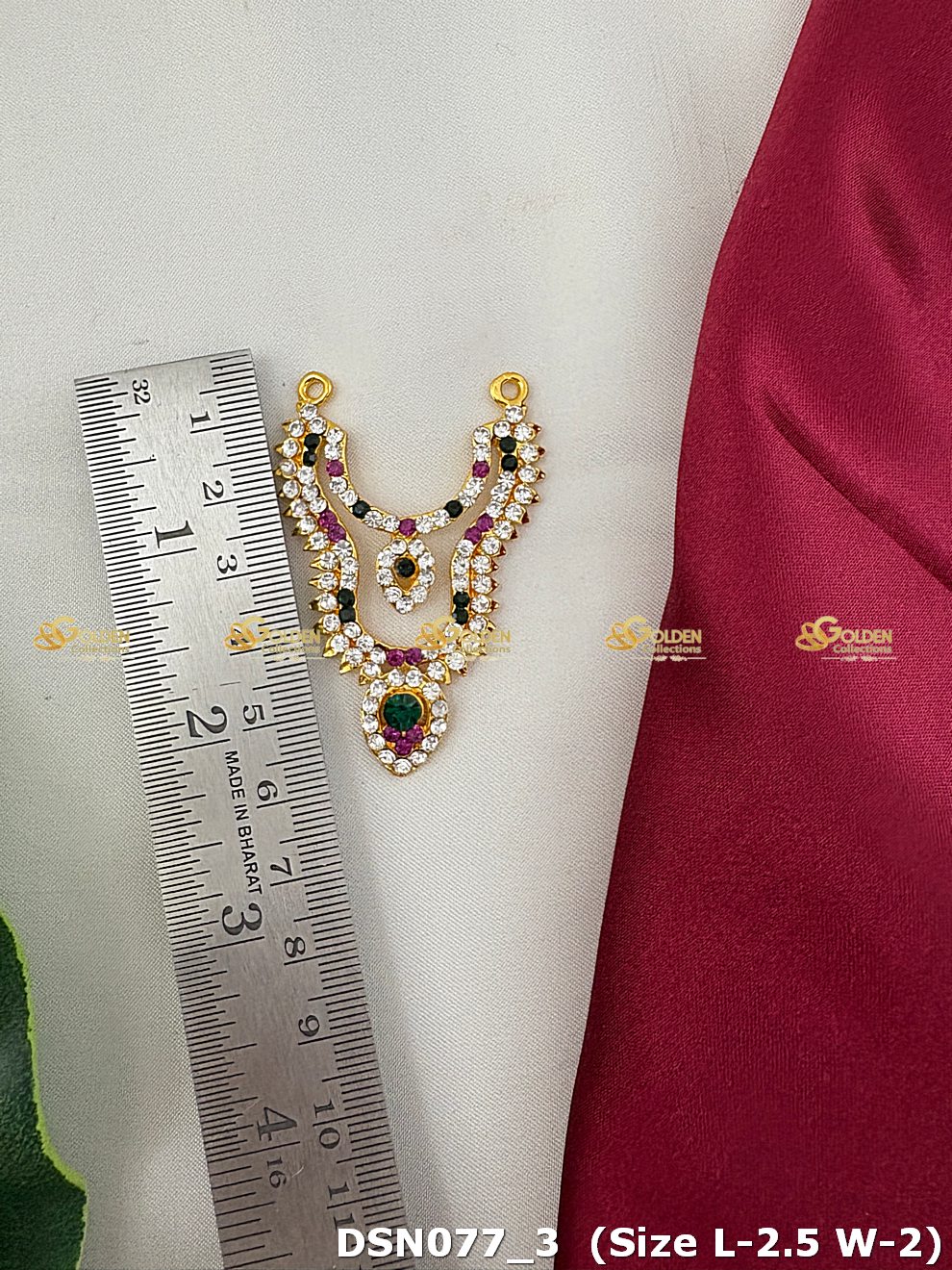 goddess lakshmi elegant short necklace dsn 077_3