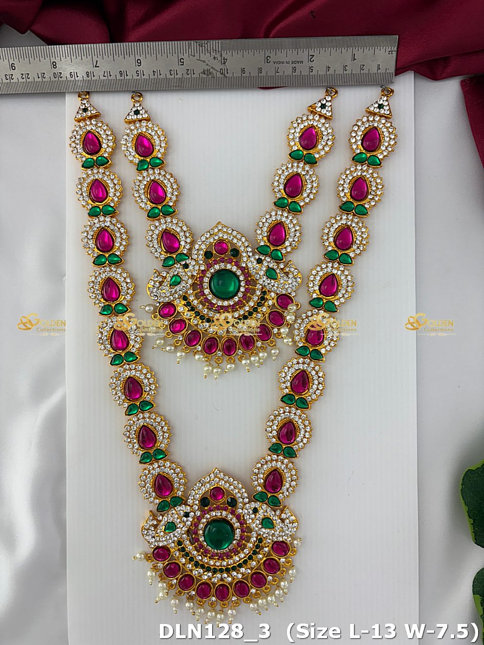 Goddess Lakshmi Ornate Long Necklace Dln 128_3