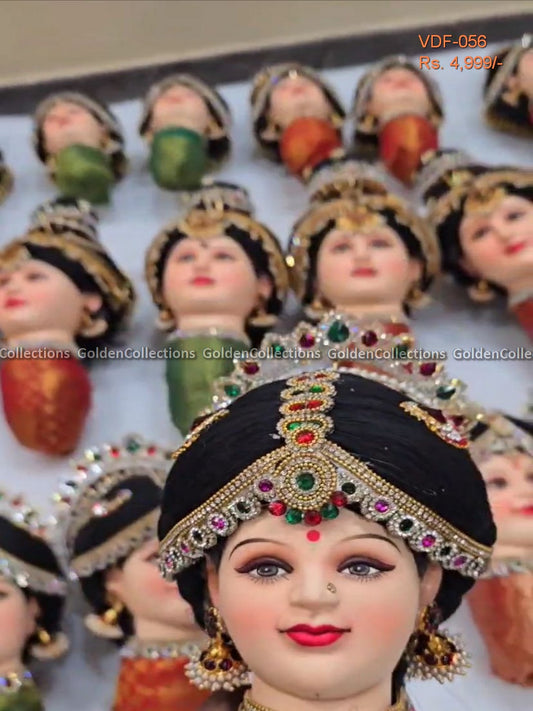 Goddess Varalakshmi POP Face Full Jewellery Decoration VDF-056 2