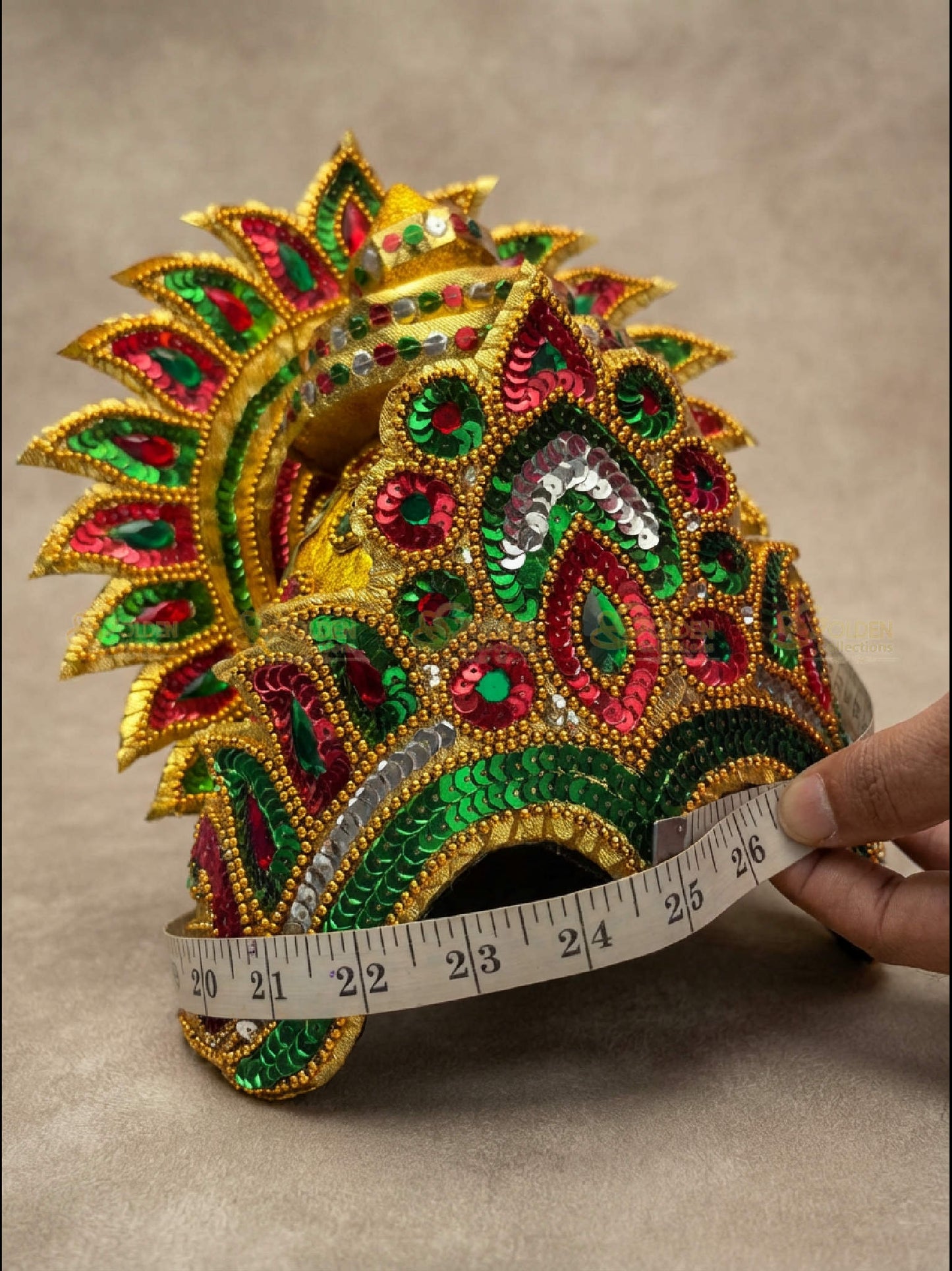 Kundan Bharatanatyam Drama Crown BDC39 drama dance crown image 4
