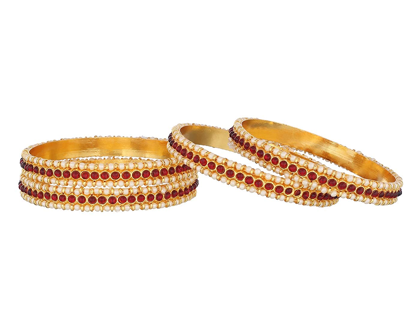 Gold-Plated Bharatanatyam Bangles Kempu Goldencollections