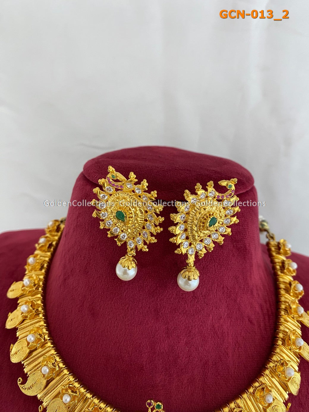 Gold Plated Necklace Online : One Gram Gold Necklace GoldenCollections 3