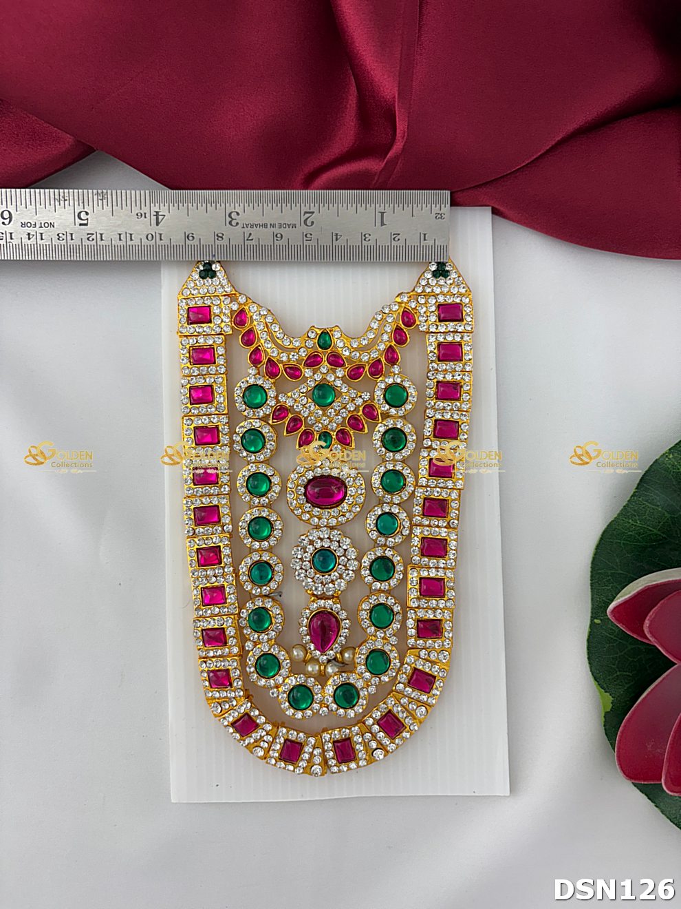 Golden Collections of Deity Stone Necklace -