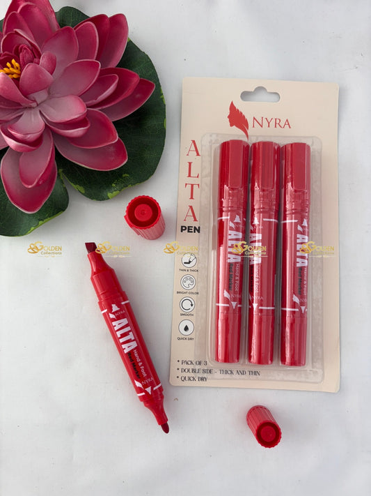 Double sided red alta pen tip | Bharatanatyam dance makeup accessory | GoldenCollections