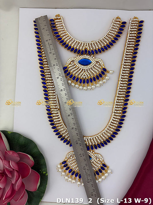 Graceful Divine Long Necklace Ornate Design Dln 135_2