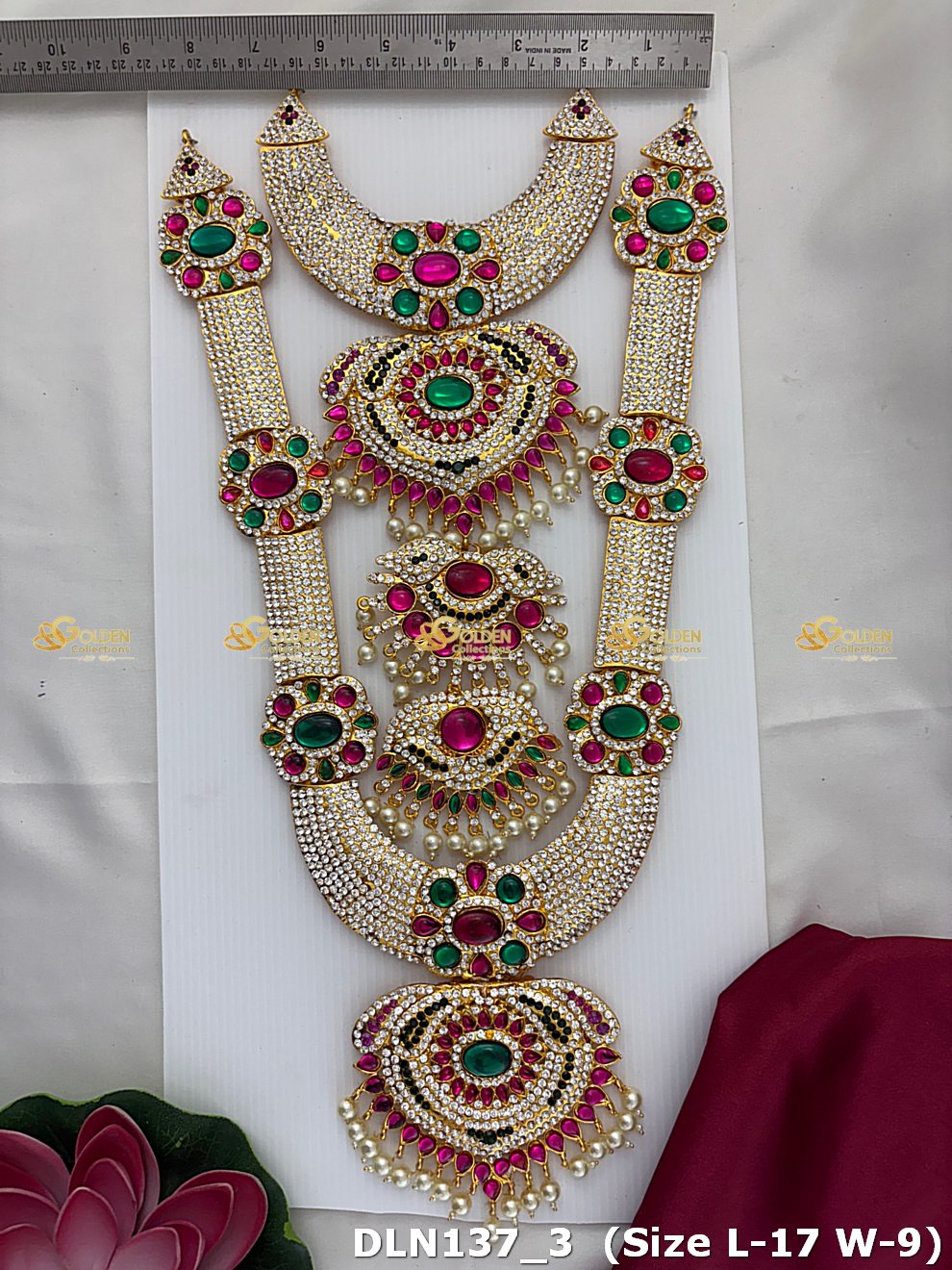 Graceful Goddess Lakshmi Long Necklace Dln 137_3