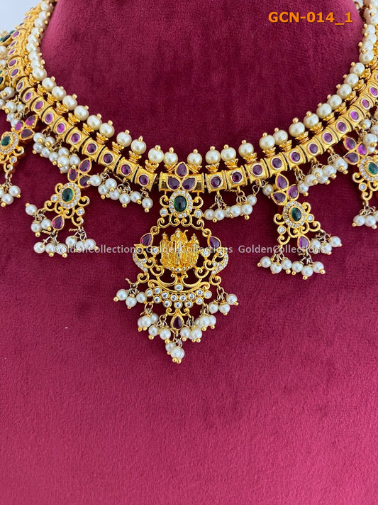 Guttapusalu Necklace Set : Online One Gm Gold Jewellery GoldenCollections 2