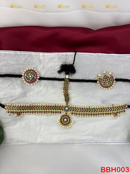 Goldencollections handmade kemp headset bharatanatyam arangetram bbh003