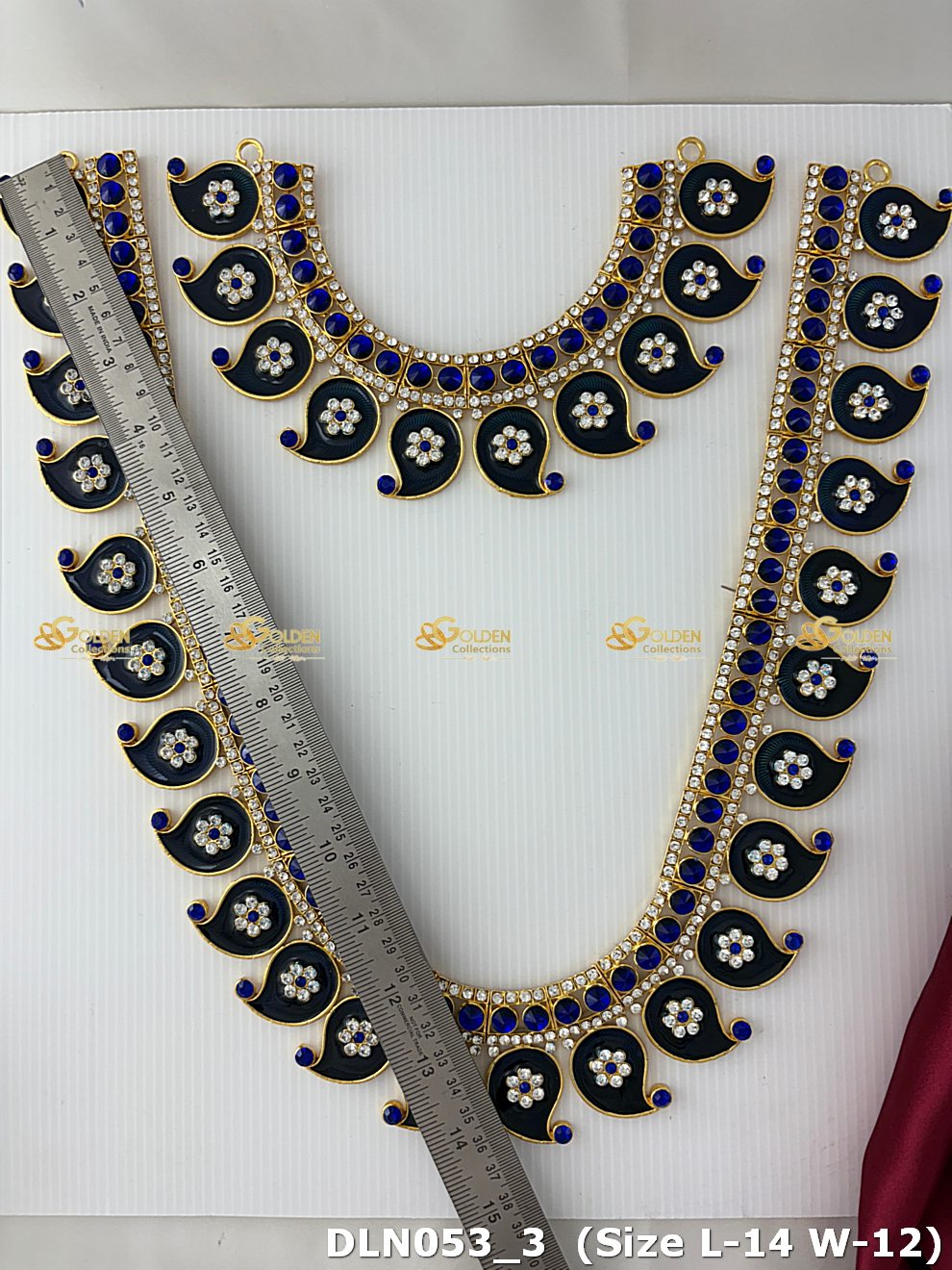 Deity Blue with White 2 Step Long Haram DLN053 deity long haram image 3
