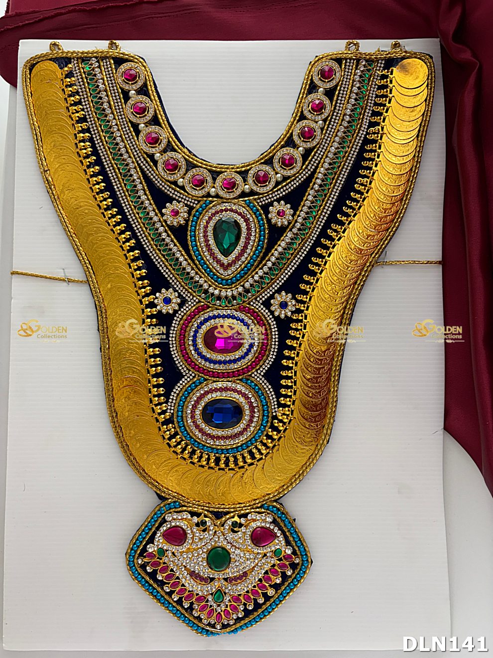 Deity Chest Long Haram Set DLN141 for Venkateshwara and goddess idol chest alankaram image 3