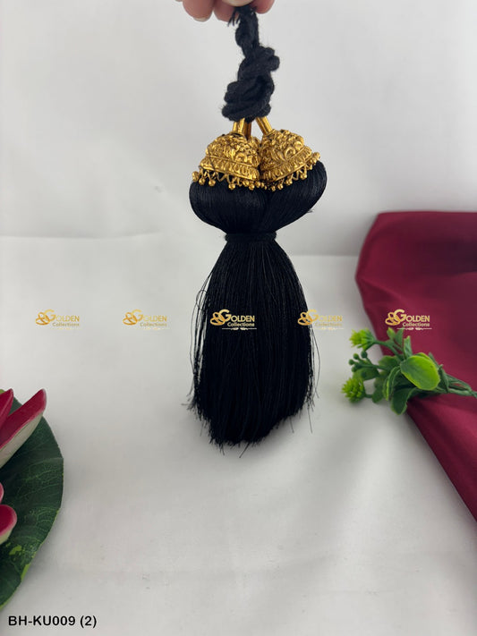 Jada Kucchulu Hair Accessory Bharatanatyam Dance Jewelry Size: One Size, Color: Black, Style: Jada Kuppulu Image 2