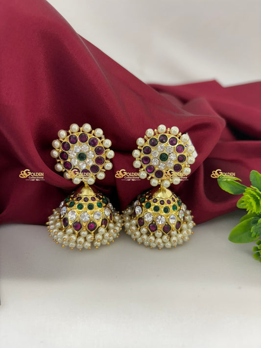 Kemp Earrings for Bharatanatyam dance Performance BBE-003 GoldenCollections.com