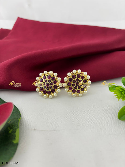 Kemp Earrings Temple Jewelry Bharatanatyam Dance Accessory Size: NA x NA, Color: Kemp, Style: Kemp Earrings Image 2