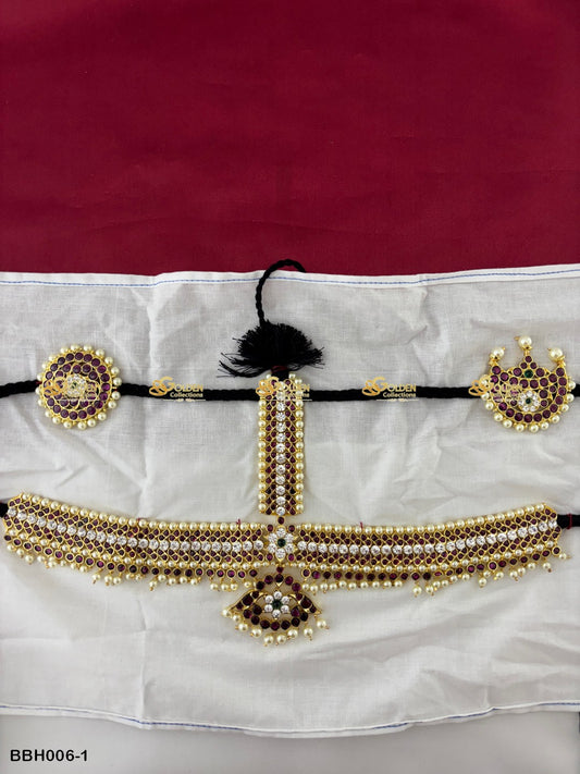 Kemp Headset Bharatanatyam Dance Jewelry Traditional Design Size: Kemp, Color: Kemp HeadSet, Style: Image 2