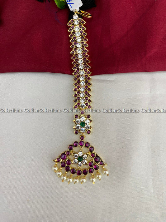 Kemp Nettichutti For Bharatanatyam Dance Accessories Color: Kemp Style: Maang Tikka Image 2