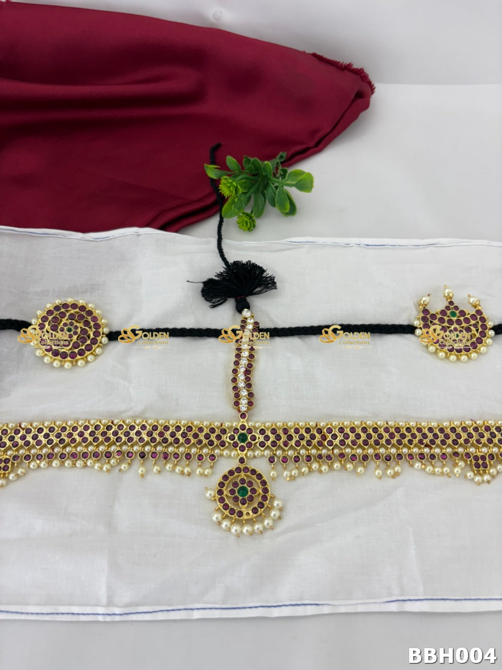 Kemp Bharatanatyam Headset | Temple Jewellery for Classical Dance & Arangetram BY GOLDENCOLLECTIONS