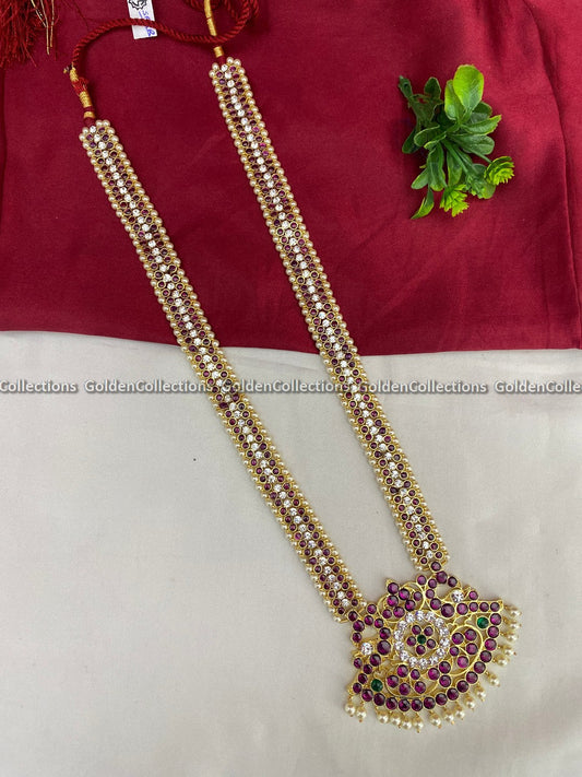 Kemp Stone Jewellery Long Necklaces For Bharatanatyam Color: Kemp Style: Kemp Short Necklace Image 2