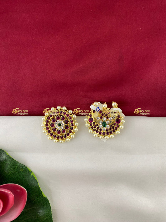 Kemp Sun Moon Rakodi Bharatanatyam Hair Accessory Goldencollections Color: Kemp Style: Kemp Sun And Moon Image 2