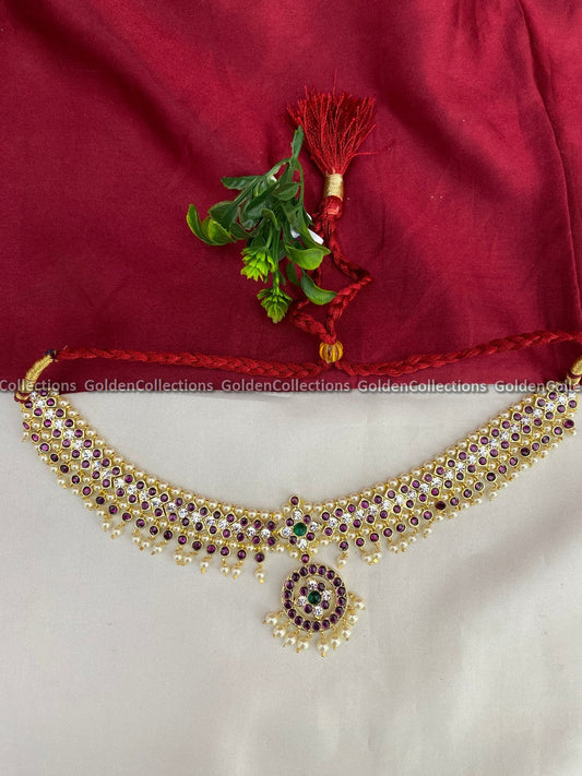 Kempstones Short Necklace For Bharatanatyam Dance Color: Kemp Style: Kemp Short Necklace Image 2