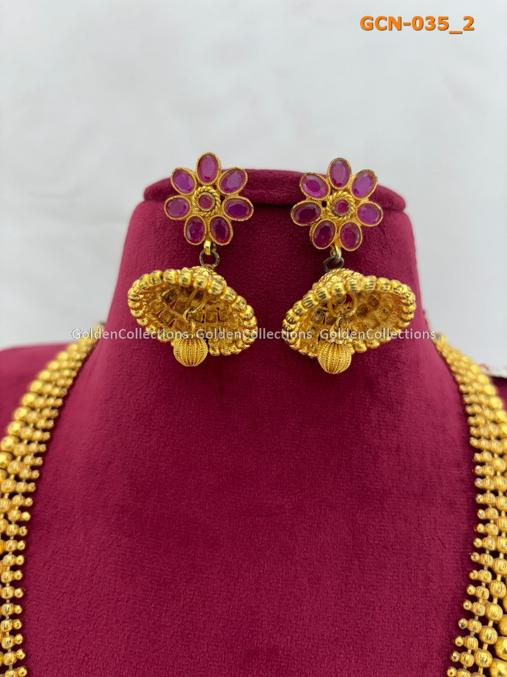 Lakshmi Necklace Set : Trending Gold Necklaces 2024 GCN-035 2