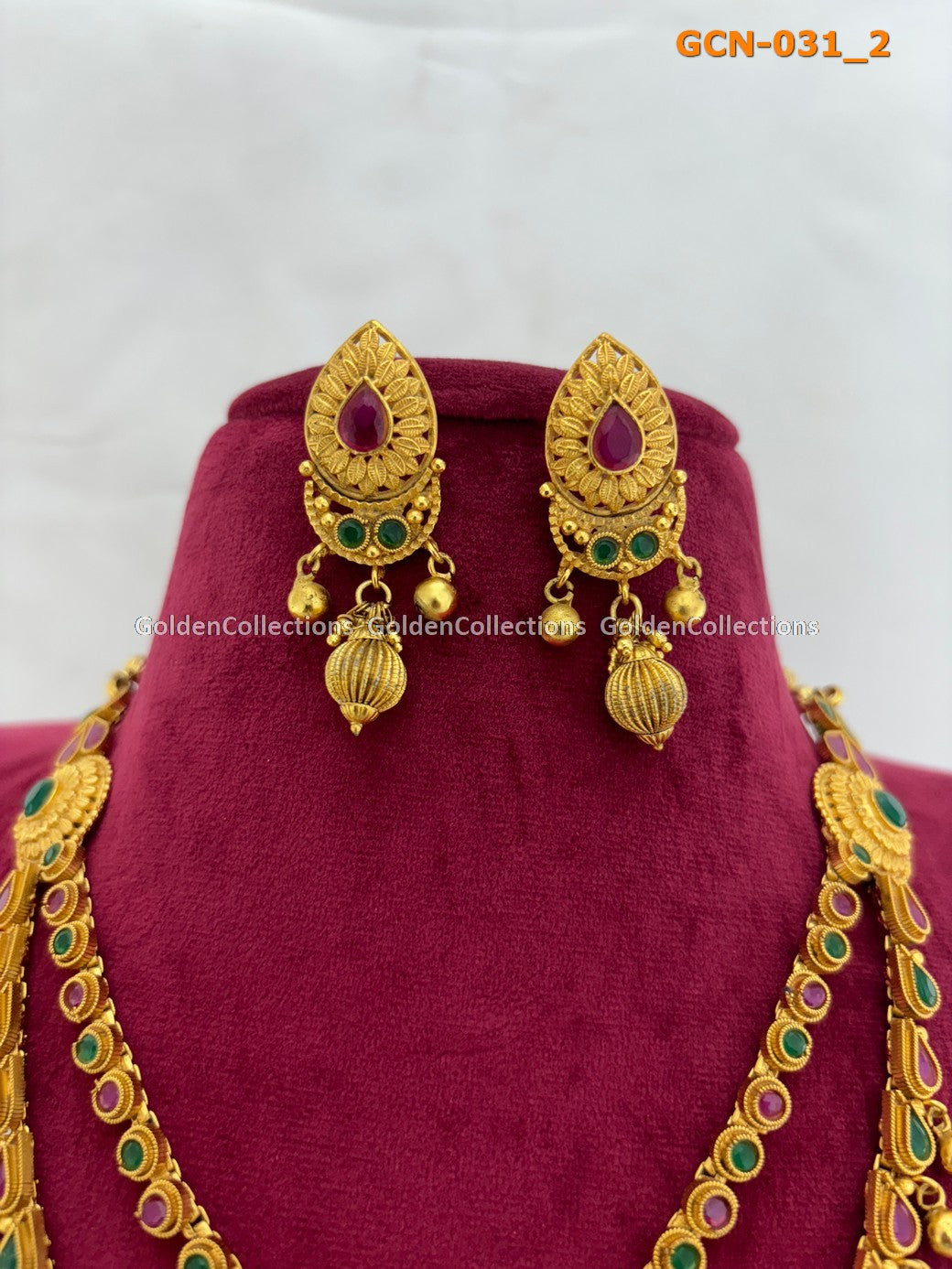 Layered Necklace : Original Pearl Necklace Set Online GoldenCollections 3