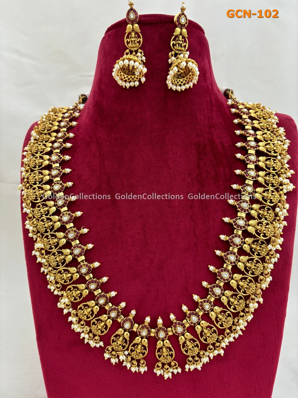 Long Necklace Design South Indian Jewellery Design Set GCN-102