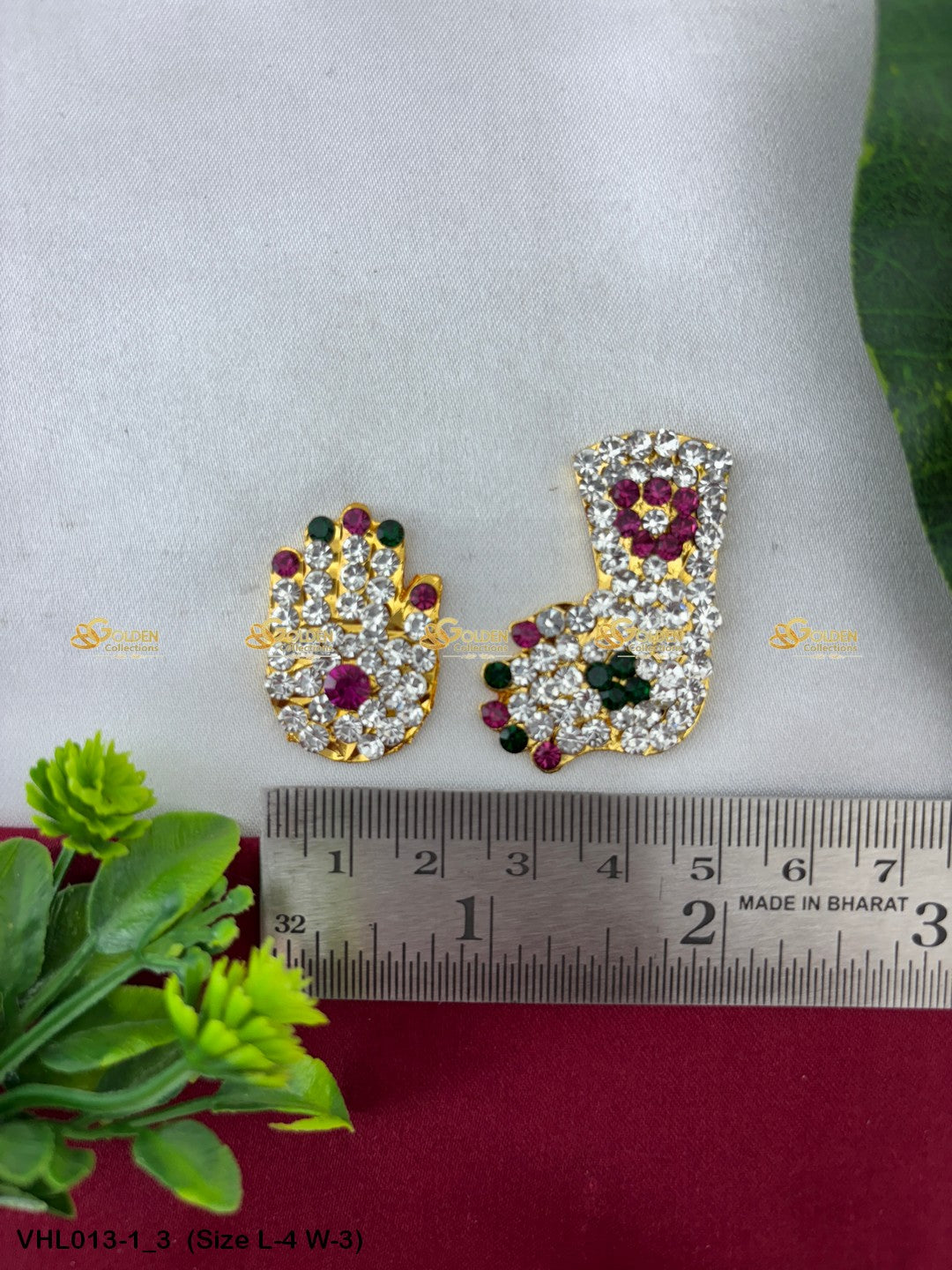 lotus hands of varalakshmi devi idol goldencollections Size: 4 x 3, Color: Multi, Style: Balaji Hastham Image 3